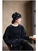 Winter Retro Women's Casual Plush Round Neck Pullover