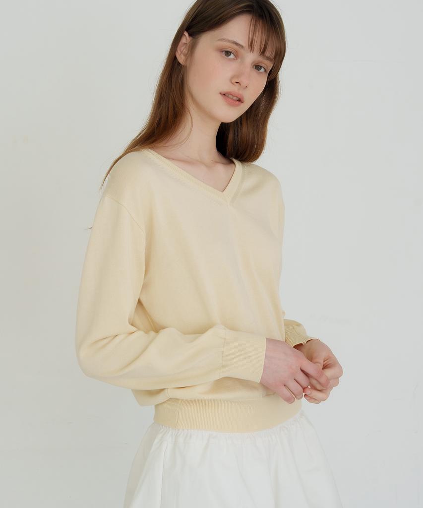 LETTERA Let Classic V-Neck Knit