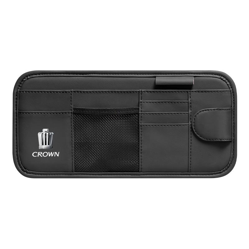 Crown Land Cruiser Vellfire Sun Visor Clip & Multifunctional Car Storage Bag