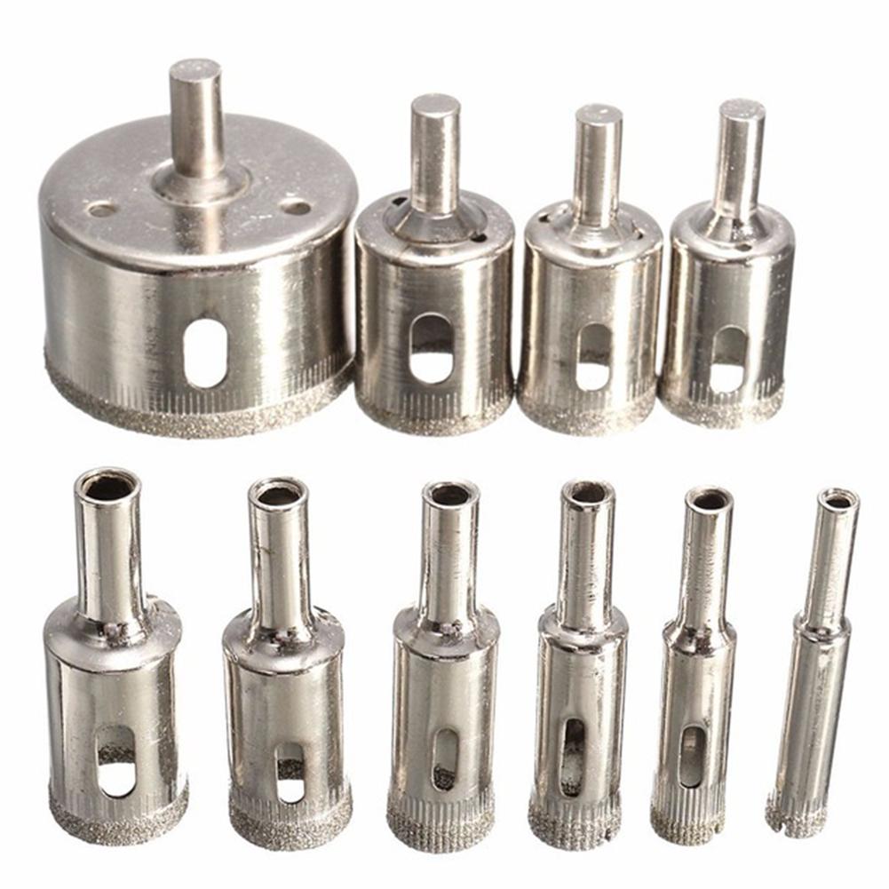 10Pcs 6-30MM Diamond Drill Bit Tool Set Cutter Hole Saw for Tile Ceramic Glass