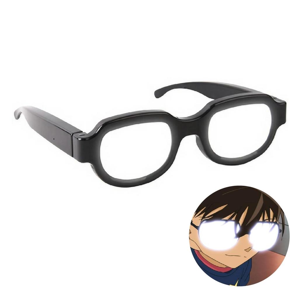 Glowing Glasses Detective Cosplay Funny Goods Thinking Glasses Cosplay Tools Party Glasses See In [Boono] (Strongly Glowing, Can't What's Front)