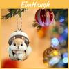 Squirrel Acrylic Car Pendant Couples Keychain Decoration For Car Interior Decor