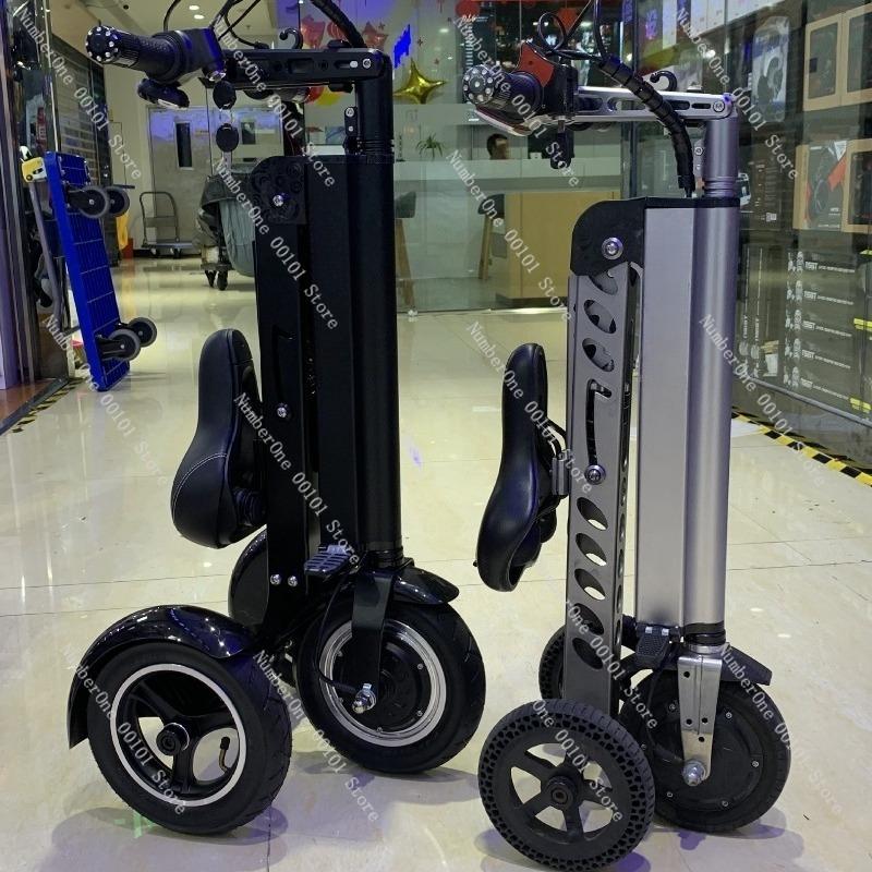 Przenośny Składany Elektryczny Rower Trójkołowy dla Mobilności, Rower dla Osób Starszych, Wygodny Rower Elektryczny do Jazdy na Świeżym Powietrzu