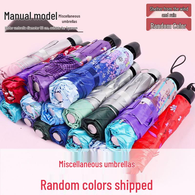 Twelve-Rib Double-Reinforced Three-Fold UV Protection Umbrella for Sun and Rain