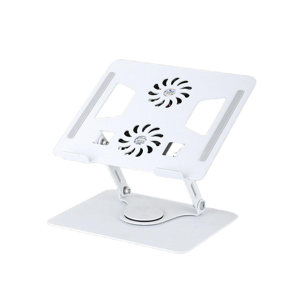 360° Rotating Laptop Stand with Detachable RGB Fan and Cooling Support