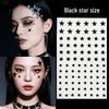 Blue Star Diamond Face Stickers: Adhesive Rhinestone Designs for Tear Eye Makeup, Perfect for Music Festivals.