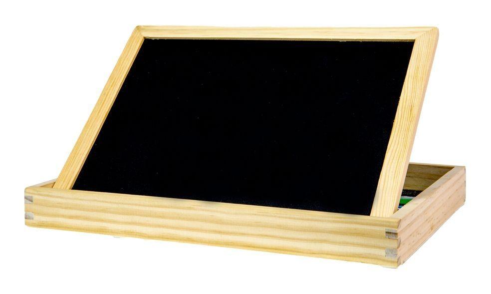 Drewniana Tablica Edukacyjna 2W1 Dwustronna Magnetyczna Kredowa Zegar