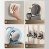No-Punch Broom & Mop Wall Mount Clip - Suction Cup Hanging Rack for Bathroom/Backdoor Storage