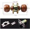 Solid Hardware Door Knob with Lock for Bathroom, Bedroom, Entrance, Room, Outdoor, and Bathroom, Suitable for Doors 35-50mm Thick (Wood Grain - Phnom