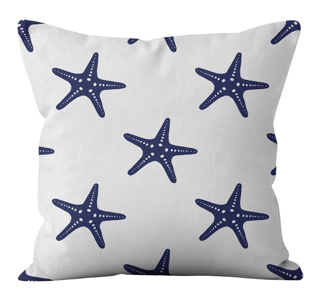 Modern Fashion Nordic Sofa Simple Cushion Cover Living Room Decoration Pillow Cover Navy Blue Geometric Pillow Cover