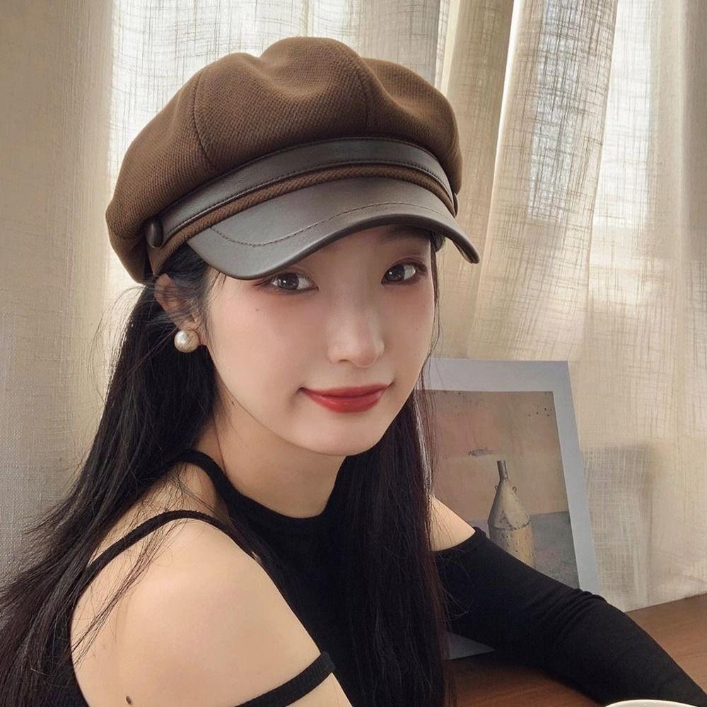 Breathable Painter Octagonal Cap Cotton Newsboy Hats Retro Panama Cap  Autumn Winter