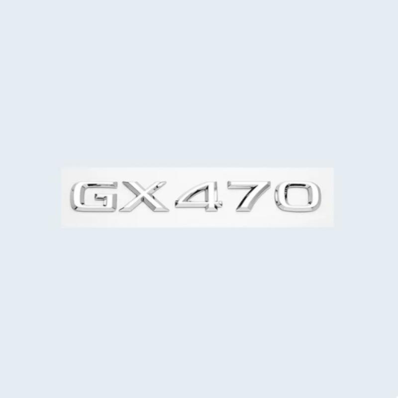 New 3D Chrome Glossy Black ABS Letters Number GX400 GX460 GX470 Emblem For Lexus Car Trunk Logo Badge Sticker