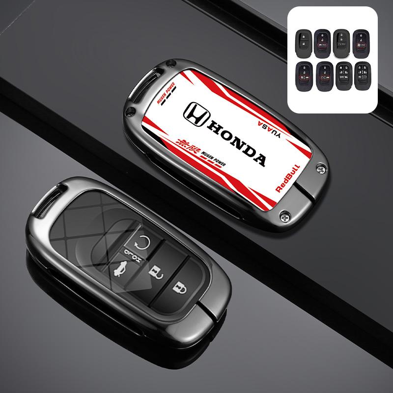 

Racing Style Car Remote Key Case Cover Keychain for Honda 2022 2023 2024 Accord Civic HR-V CR-V Pilot Sport SI EX EX-L Touring