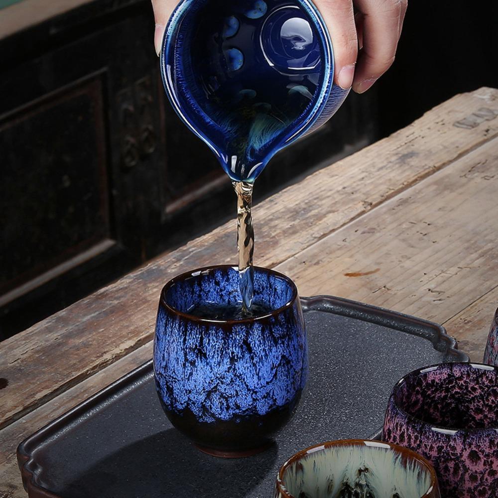 Creative Kung Fu Ceramic Teacup Drinkware Kiln Transformation Tea Bowl Pottery Japanese Style Drinkware