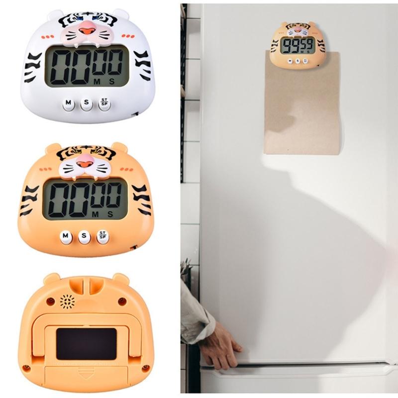 Minuteur Numérique Mignon Animal Dessin Animé Compte à Rebours Minuteur Réveil de Cuisine Multifonction Rappel d'Heure Minuteur de Cuisson Numérique