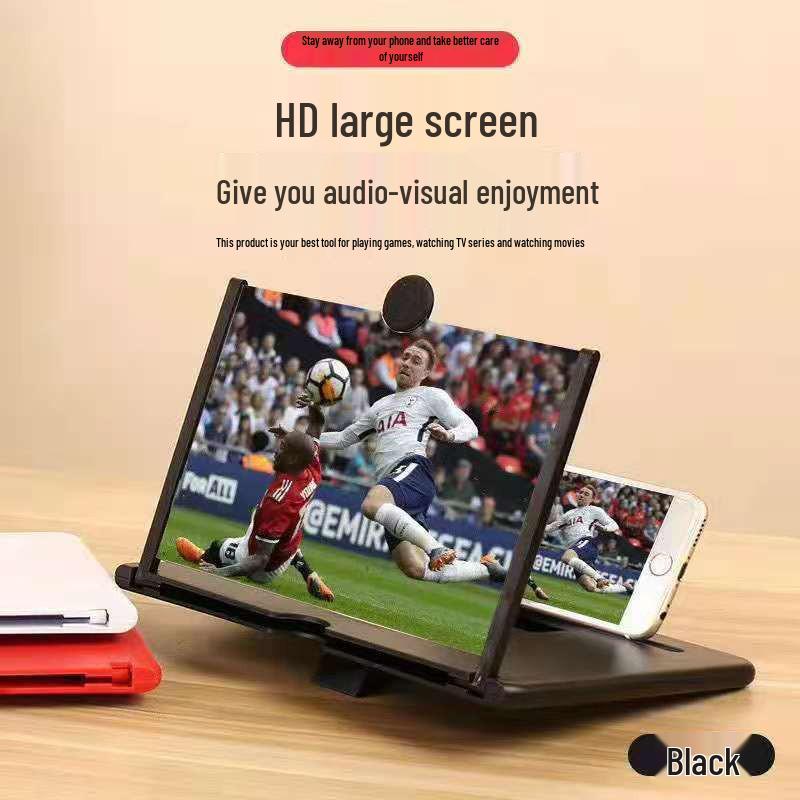 3D HD Phone Screen Magnifier with Stand - Anti-Blue Light Amplifier for Watching Videos