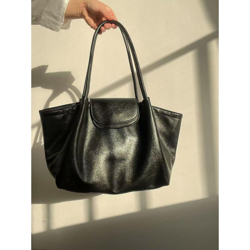 Большая вместительная сумка через плечо, Сумка под мышку, Женская сумка, Сумка-тоут чёрный