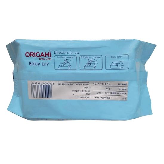 Origami Baby Luv Wet Wipes/Wet Tissues | Paraben Free | 80 Pulls Per Pack