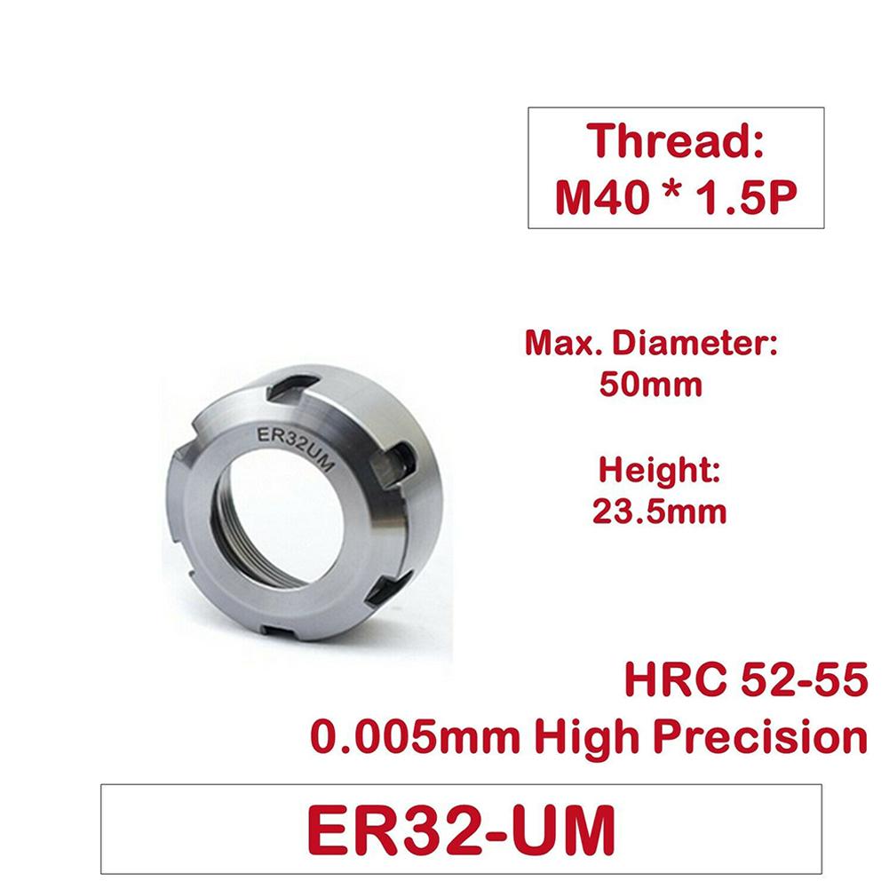 ER Series Clamping Nut Made of 20CrMoTi Chrome Steel for ER11 ER16 ER20 ER25 ER32 ER40 Milling Chucks and Machining