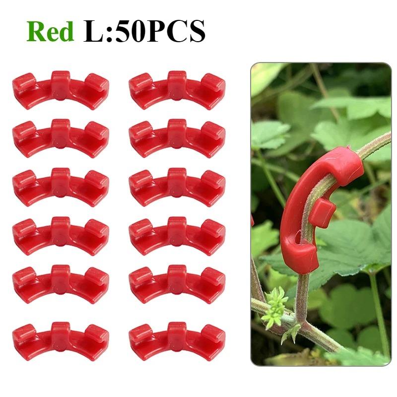 

10/20/50pcs 90 Degree Plant Benders Trainer Growth Manipulation Tutors For Plants Clips Bending Twig Clamps Branche Accessories Red(L*50PCS)