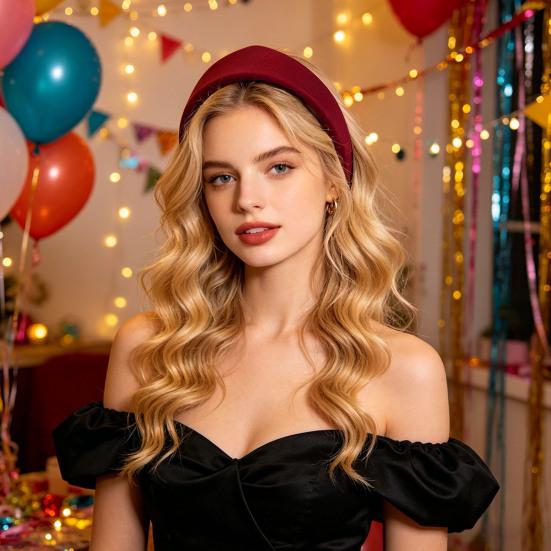 Women Headband Wide Brim Satin Triangle Headband Face Shaping Makeup Washing Hair Hoop Non-Painful Daily Hair Accessory