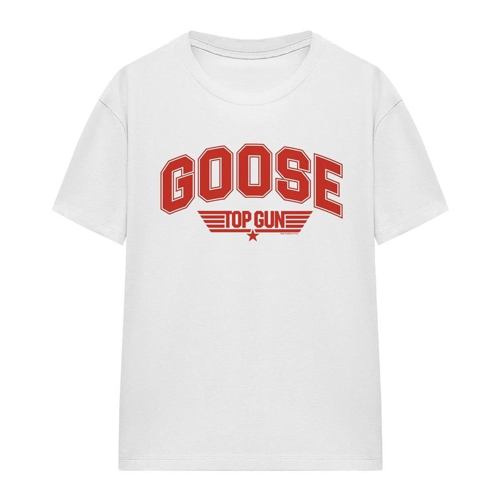 Top Gun Goose Varsity Womens T-Shirt, S-2XL, White S