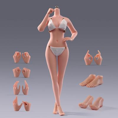 ORIELOAN 1/6 Scale Female Action Figure Body 12-Inch Ultra-Realistic Seamless Soft Flexible Removable Hand Gesture Shapes Normal Skin