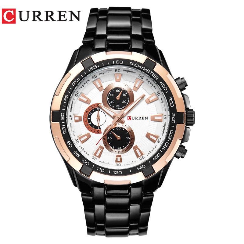 

CURREN 8023 Мужские Модные Кварцевые Водонепроницаемые Бизнес-часы с Большим Циферблатом
