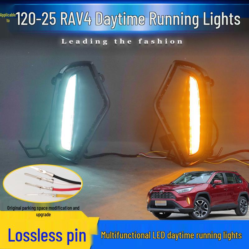 Compatible LED Daytime and Fog Lights for 2020-2025 Toyota RAV4 DRL Models