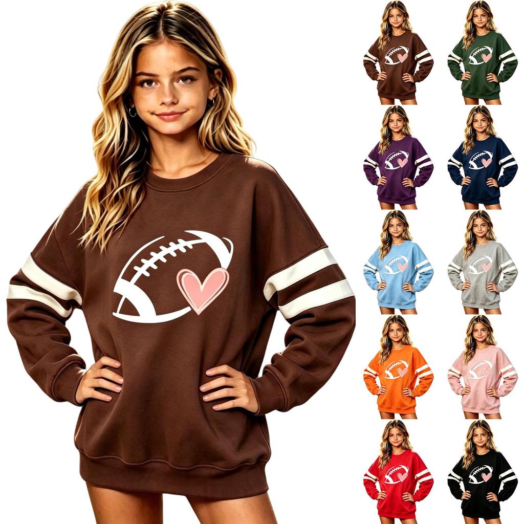 Boys Girls Long Sleeve T-Shirt Color Casual Basic Tee for Kids Everyday Layering