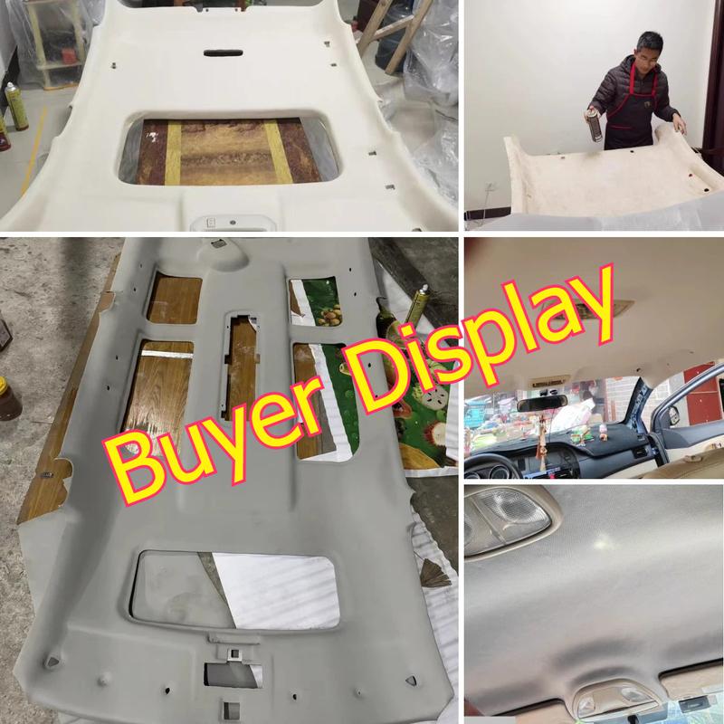 Car Interior Roof Fabrics Auto Material Headliner Mesh Sponge Foam Backed for Cars Trim Ceiling Roof Liner Sky Fabric Upholstery