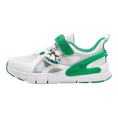 Li Ning Kids Casual Series Comfortable Fashion Simple Versatile Low-Top Kids Casual Shoes Kids Sneaker White Green YKCV266-1