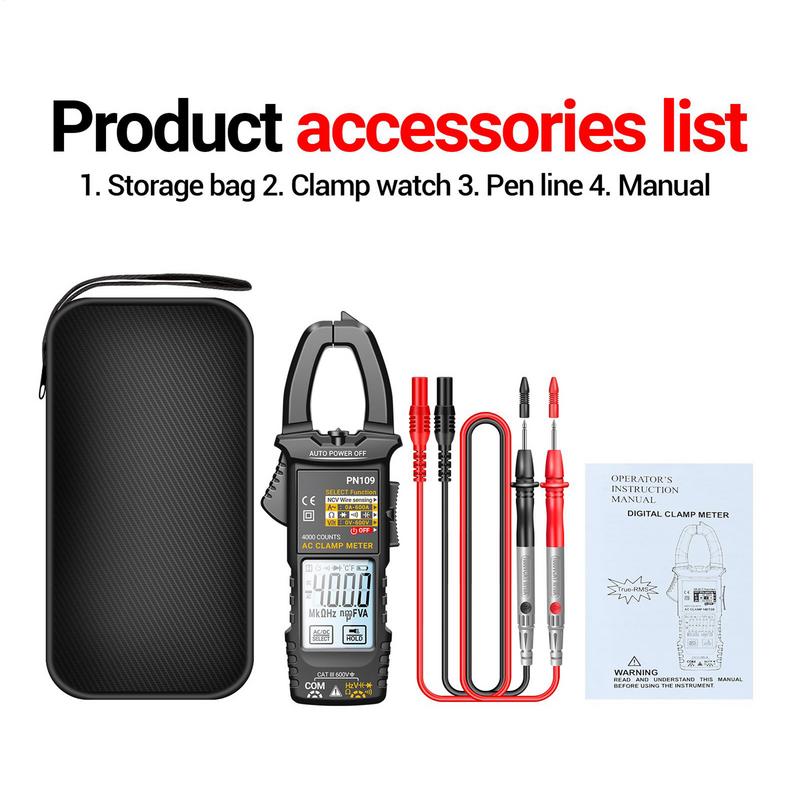 Clamp Meters DC Amp Clamp Meter 4000-Count Automatic Detector Portable LCD Backlight For Current Capacitor Circuit Wire Breaker