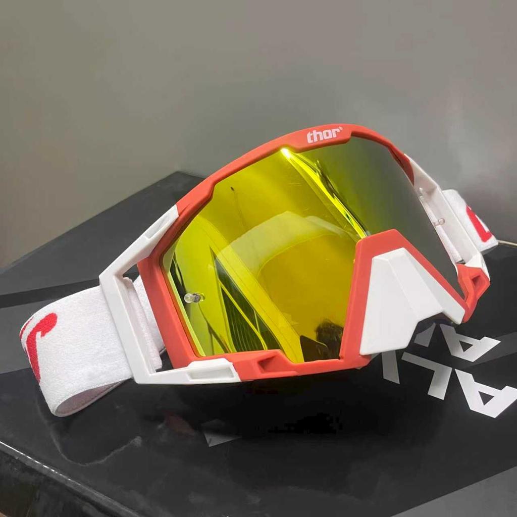 Motocross MX goggles for windproof, dustproof, UV protection. Compatible with off-road motorcycle helmets, MTB bicycle helmets,