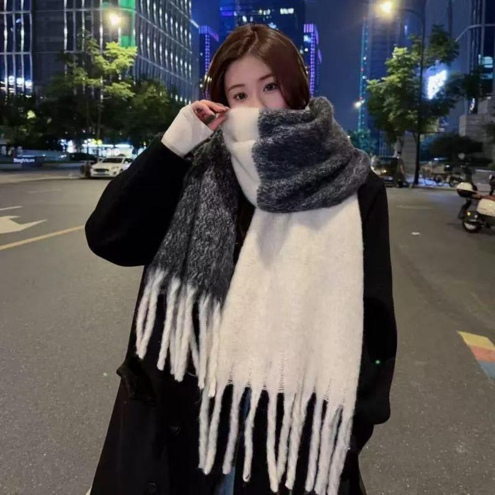 

Scarf Women S Autumn And Winter Korean Version Of Versatile Red Thickened Warm New High-End Oversized Shawl