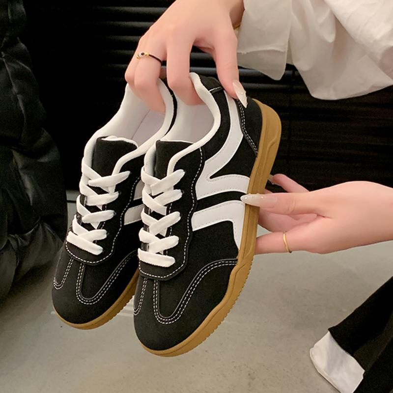 Sneakers Women Shoes Loafers Lace Up Leather Flat New Spring Casual comfortable Mom Shoe Mujer  Chaussure Femme