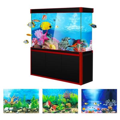Aquarium Hintergrund Doppelseitig 3D Effekt Klar Druck Terrarium Unterwasser Welt Fisch