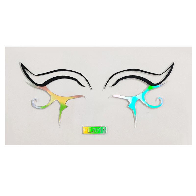 Προσωρινό αυτοκόλλητο προσώπου Αυτοκόλλητο τατουάζ Stage Art Αυτοκόλλητο ομορφιάς DIY Προσομοίωση λέιζερ αυτοκόλλητο με λέιζερ