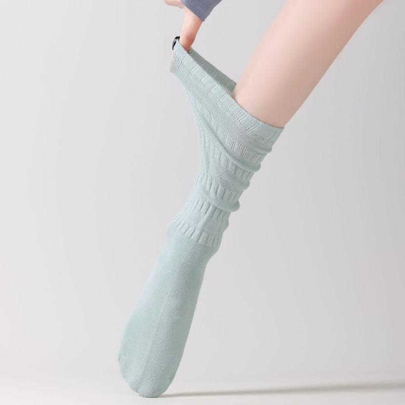 Womens Long Crew  Non Slip Yoga Socks For Dance Pilates Trendy Slouch For Outdoor Sports