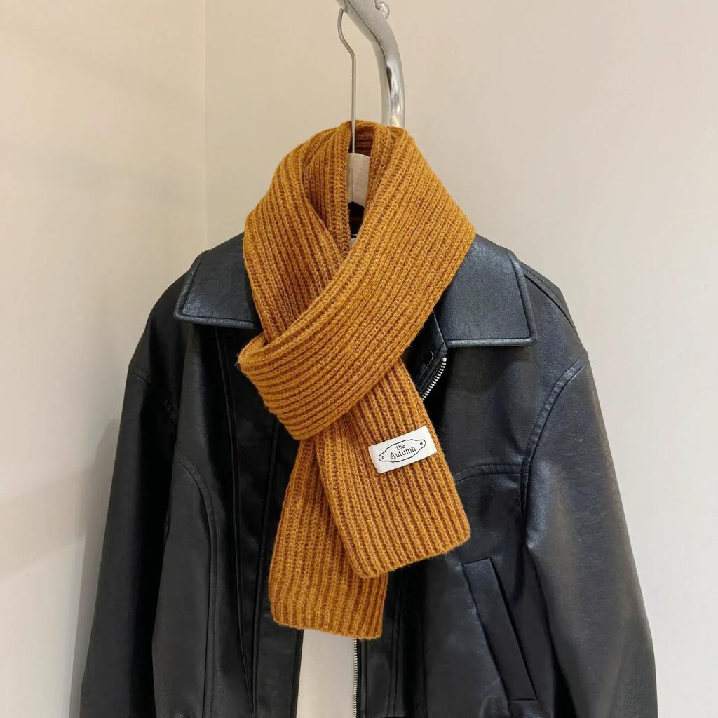 Winter Scarf for Men and Women Same Style  Solid Color  Striped Soft Knitted  Versatile  Fashionable  Simple  Versatile  Warm Scarf