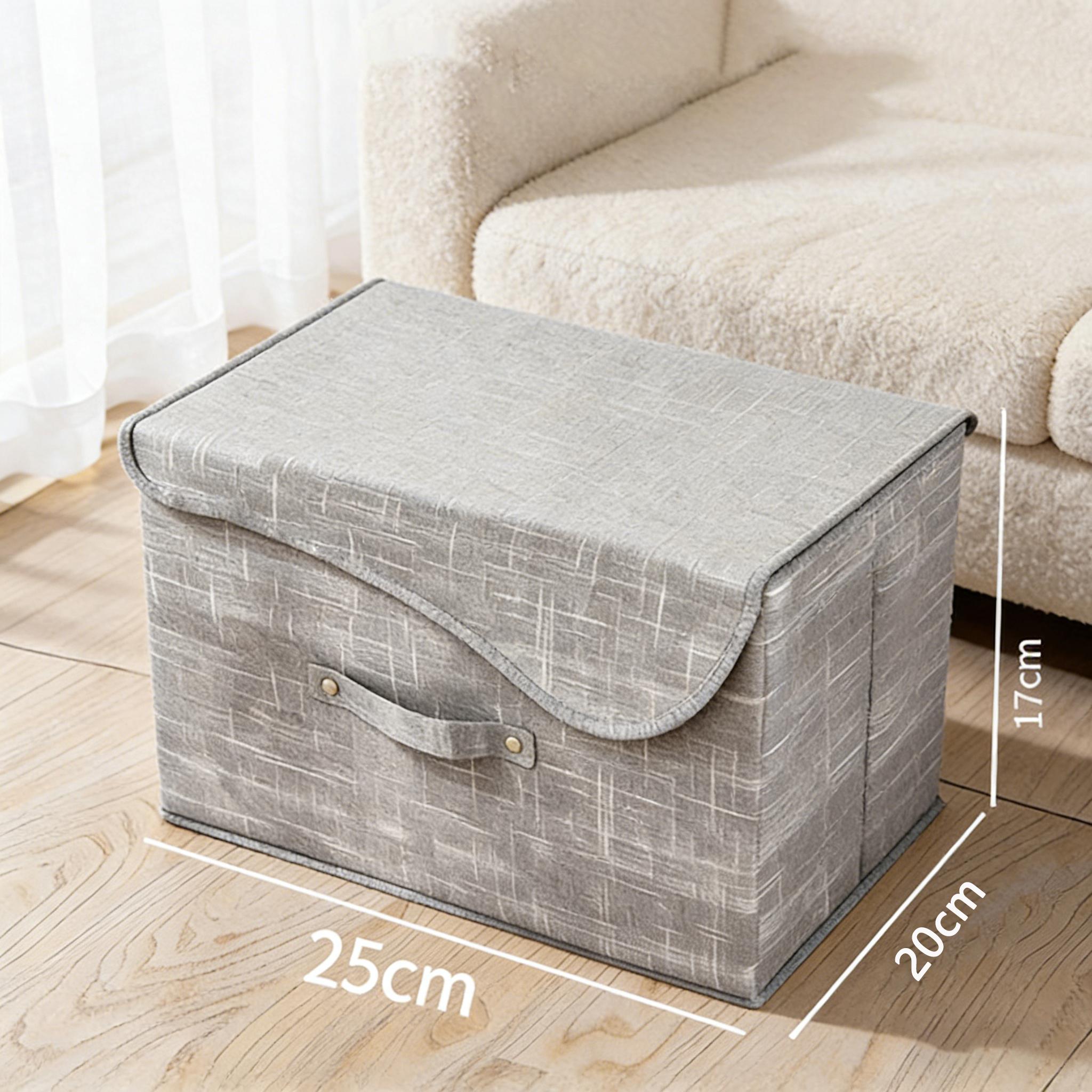 

Washable Storage Boxes Gray Foldable Storage Basket Cosmetics Clothing Underwear Sock And Kid Toy Storage Organizers