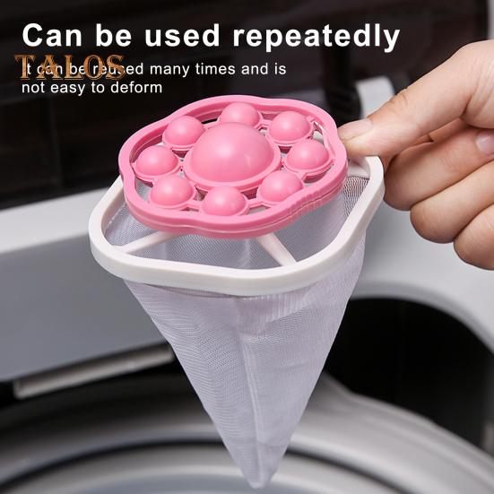 6Pcs Floating Hair Filter Washing Machine Reusable Lint Trap Hair Catcher Hair Remover Laundry Tool for Washing Machine