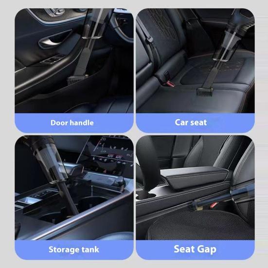 Car Vacuum Cleaner Wireless USB Charging Long Battery Life Washable Filter Powerful