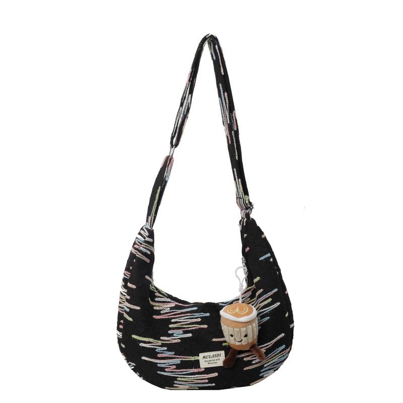 Casual Versatile Niche Bag Women's 2025 New Summer Messenger Bag Nylon Cloth Shoulder Dumpling Bag