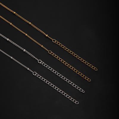 New Stainless Steel Plain Chain Side Clip Beads Simple Fashion Versatile Trend Basic Accessories Jewelry Chain