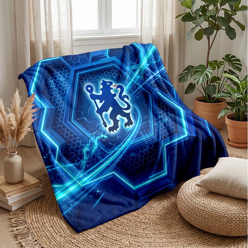 Chelsea FC Theme blanket Soft Flannel Blanket Plush Throw Blanket Cozy Sofa Bed Blanket for Home Decor