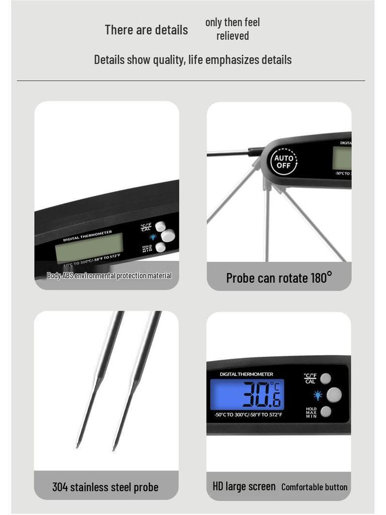 High-Precision Digital Thermometer for Kitchen, Baby Milk, and Water