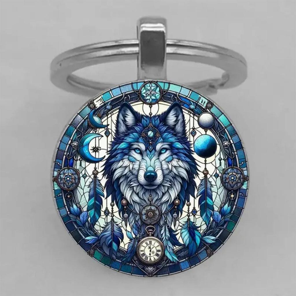 Wolf Alloy Keychains, Bright And Unique Keychains, Suitable For Wall Decoration And Gifts.