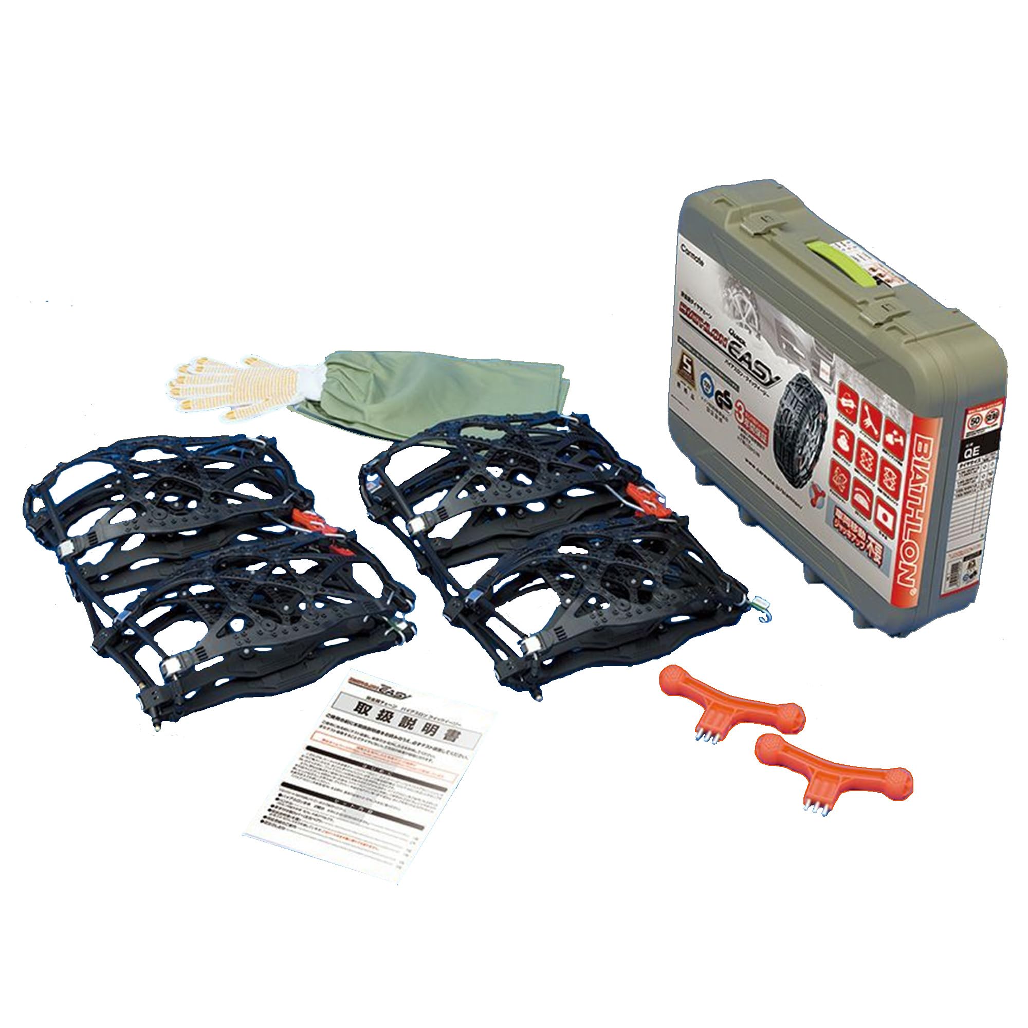 

CARMATE Easy Made in JASSA Tire Biathlon Quick Easy Compatible Width (CARMATE) [Genuine Product] Installation, Japan, Certified, Non-Metallic Chains,