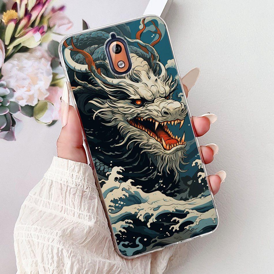 For Nokia 3.1 Nokia3 Cool Dragon Tiger Painted Phone Case For Nokia 3 Nokia3.1 Soft Silicone TPU Cases